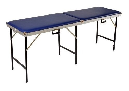 Koffer massagebank 56 cm. 2-delig / zonder uitsparing zwart